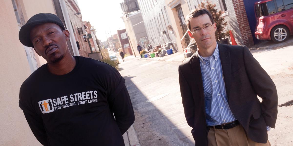 Tard Carter and Daniel Webster on a Baltimore street