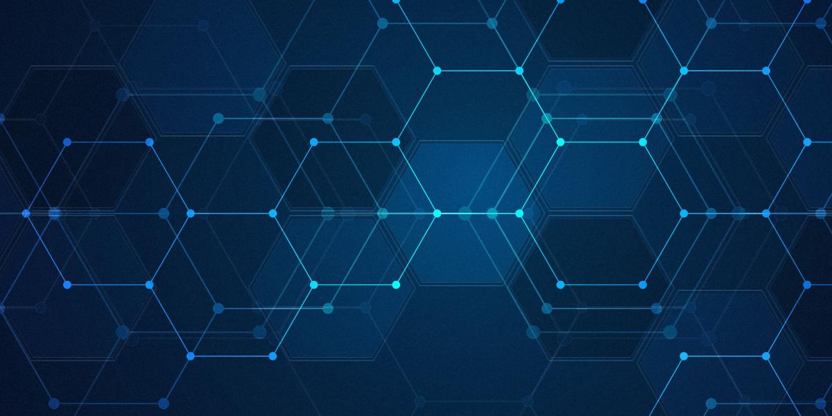 hexagonal background pattern in blue