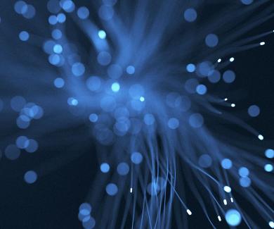 abstract blue background pattern resembling fiber-optic wires