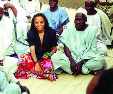 Voahangy Nombanahery Ramahatafandry sits among a group of African doctors