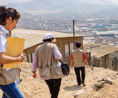 IFHAD team members walk into one of the communities of Ventanilla on March 31, 2023. photo E D U A R D O  R . I S L A  H E R N Á N D E Z 