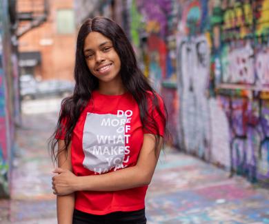 Jada Johnson in Baltimore's Graffiti Alley